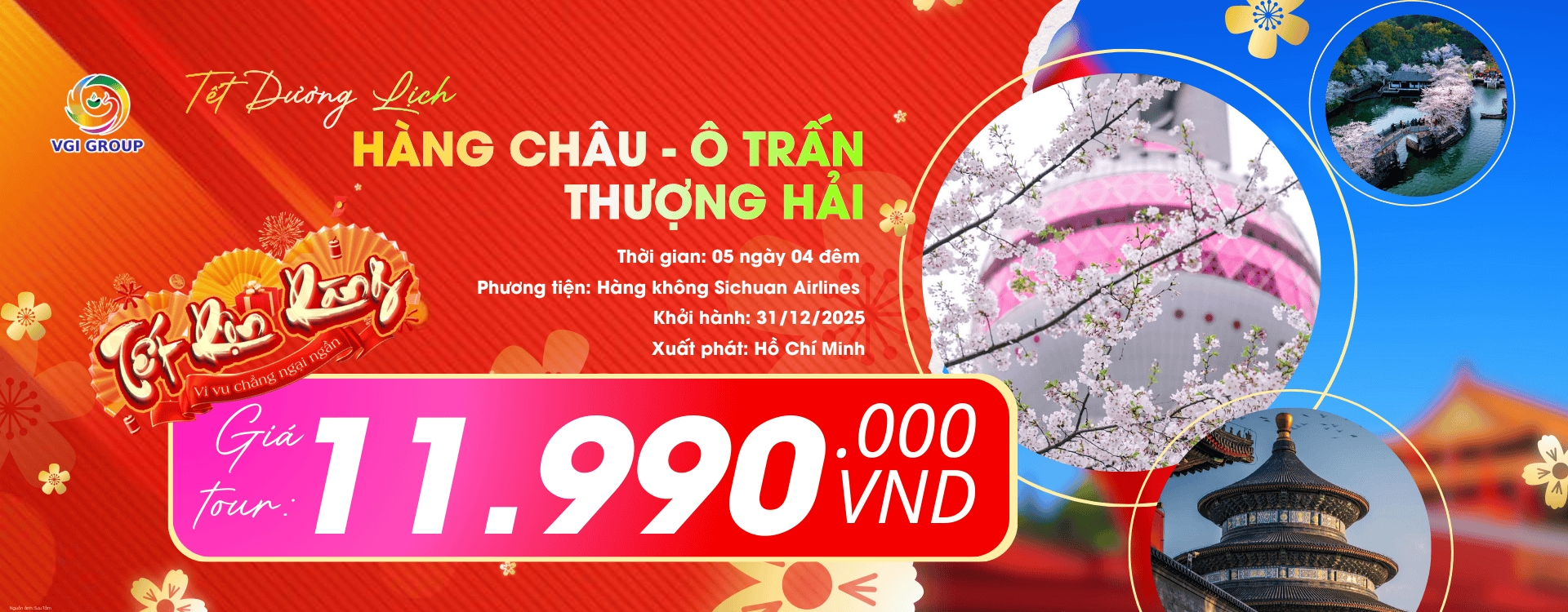 LỊCH KHỞI HÀNH TẾT DƯƠNG LỊCH 2026