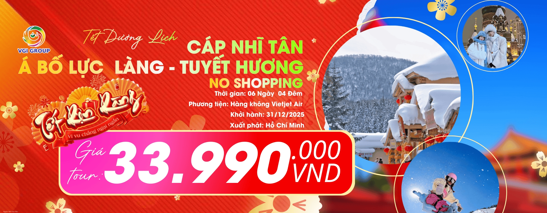 LỊCH KHỞI HÀNH TẾT DƯƠNG LỊCH 2026