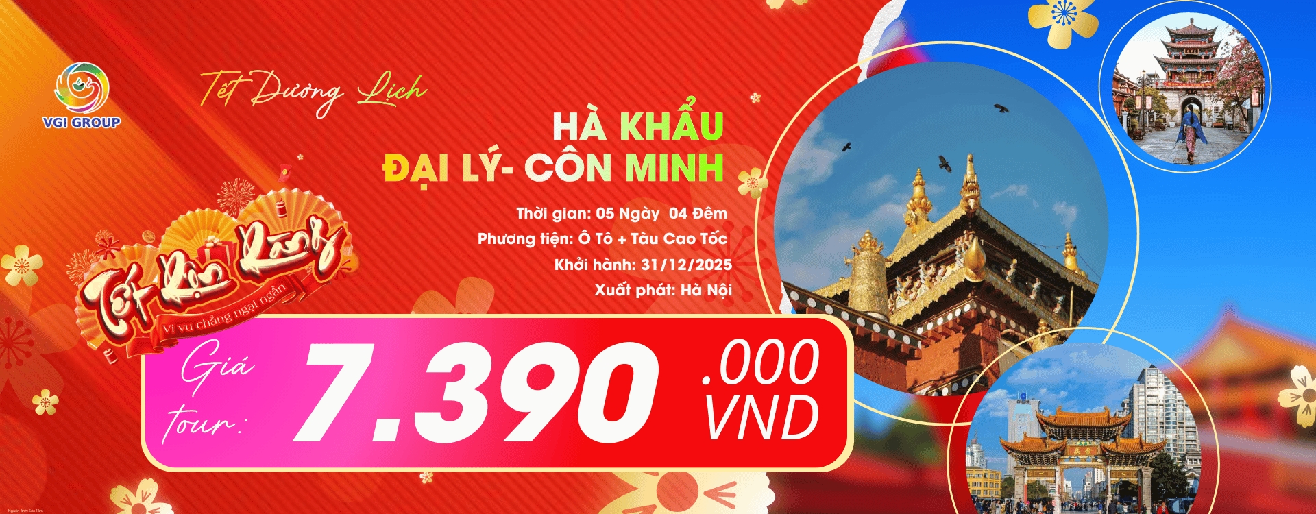 LỊCH KHỞI HÀNH TẾT DƯƠNG LỊCH 2026