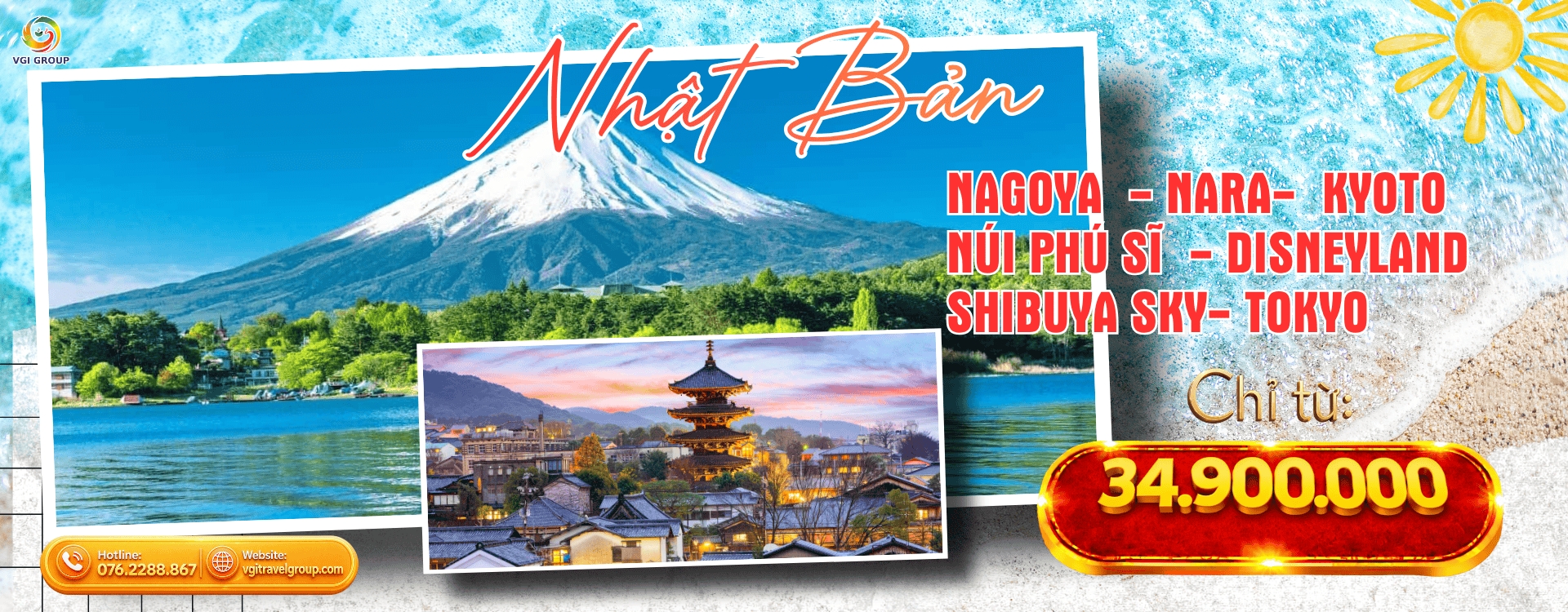 NAGOYA  - NARA-  KYOTO - NÚI PHÚ SĨ  - DISNEYLAND- SHIBUYA SKY- TOKYO