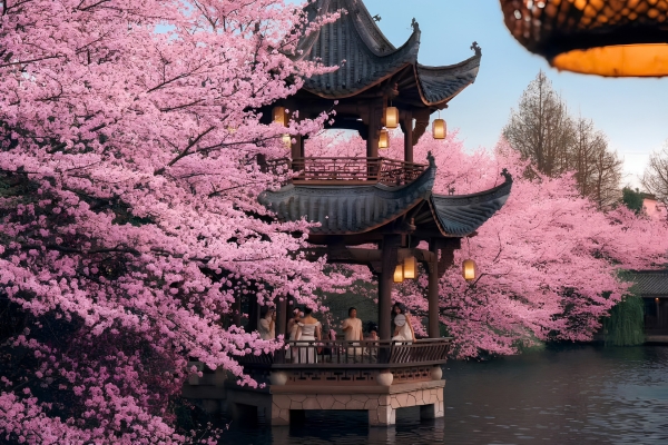 MÙA HOA ANH ĐÀO TẠI TRUNG QUỐC – VẺ ĐẸP LÃNG MẠN NHƯ TRANH VẼ