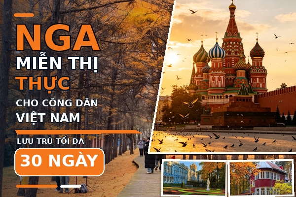 NGA MIỄN THỊ THỰC CHO CÔNG DÂN VIỆT NAM LƯU TRÚ TỐI ĐA 30 NGÀY