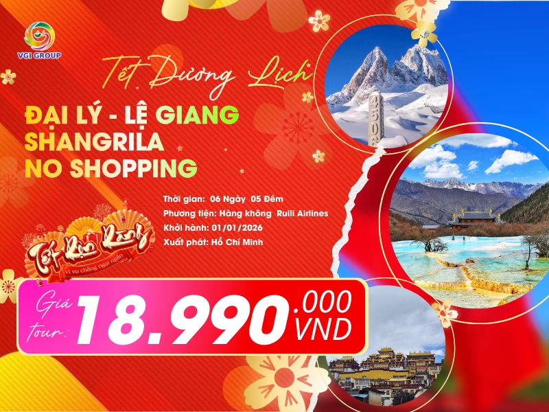 ĐẠI LÝ - LỆ GIANG - SHANGRILA - NO SHOPPING 