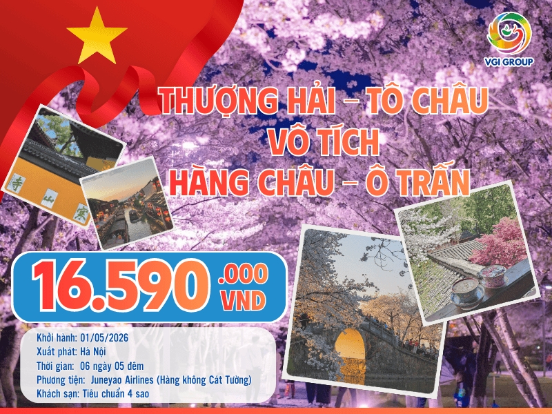 THƯỢNG HẢI – TÔ CHÂU – VÔ TÍCH – HÀNG CHÂU – Ô TRẤN
