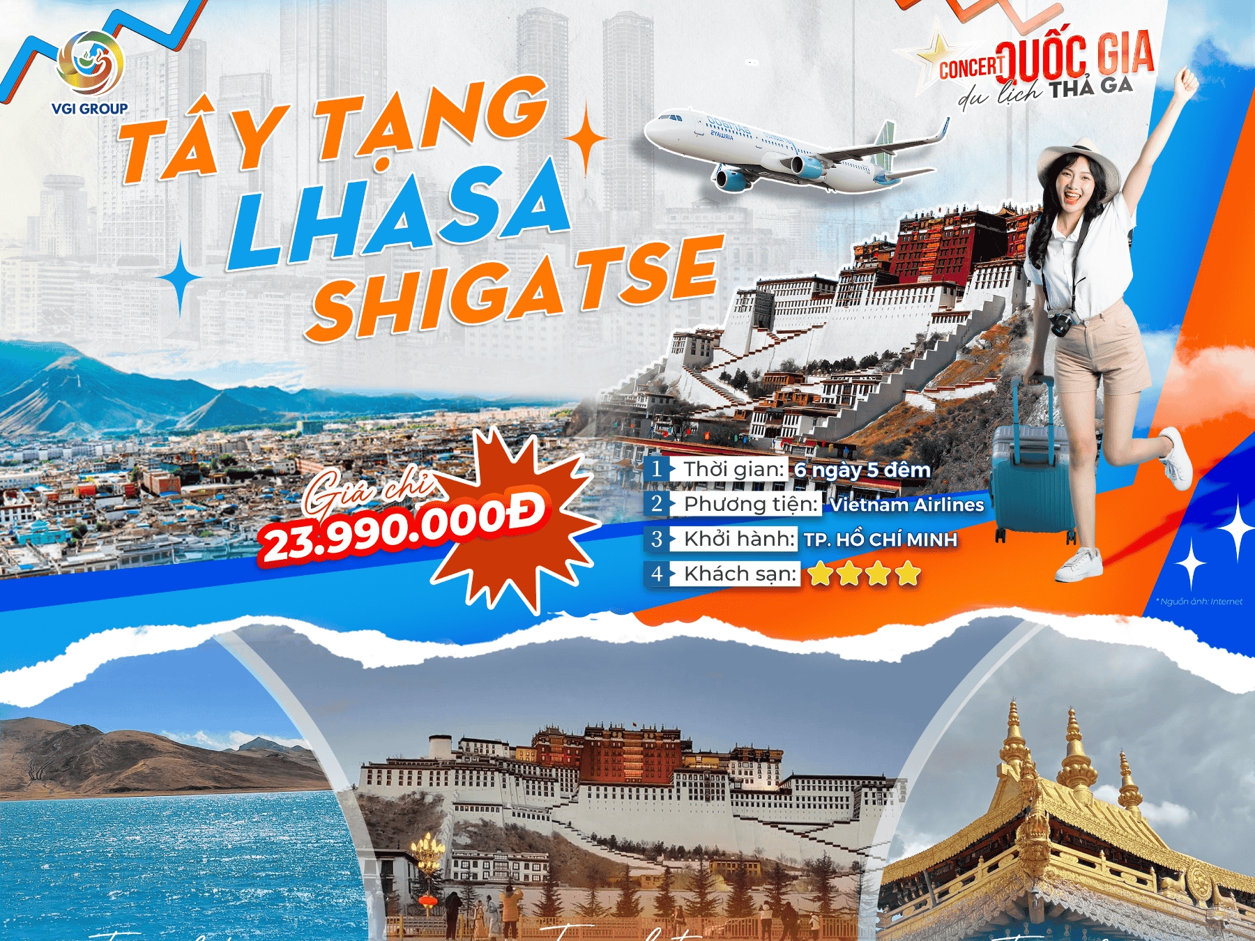 TOUR QUAY VỀ CHÁNH NIỆM: HCM - TÂY TẠNG - LHASA